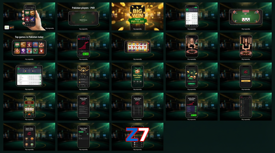 Main screen of Z7 bet page for PK players